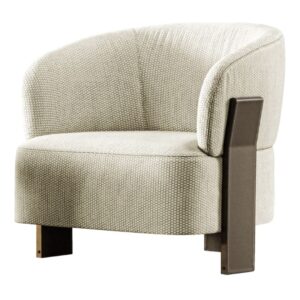 Fauteuil Diamante Glamour en tissu beige