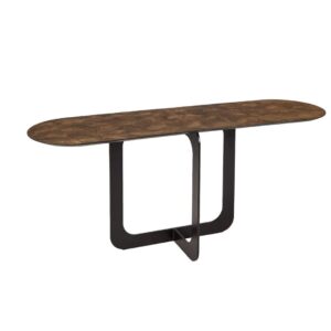 Console Settanta en Résine Spaltée avec Base en Méta